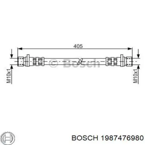 Задний тормозной шланг 1987476980 Bosch