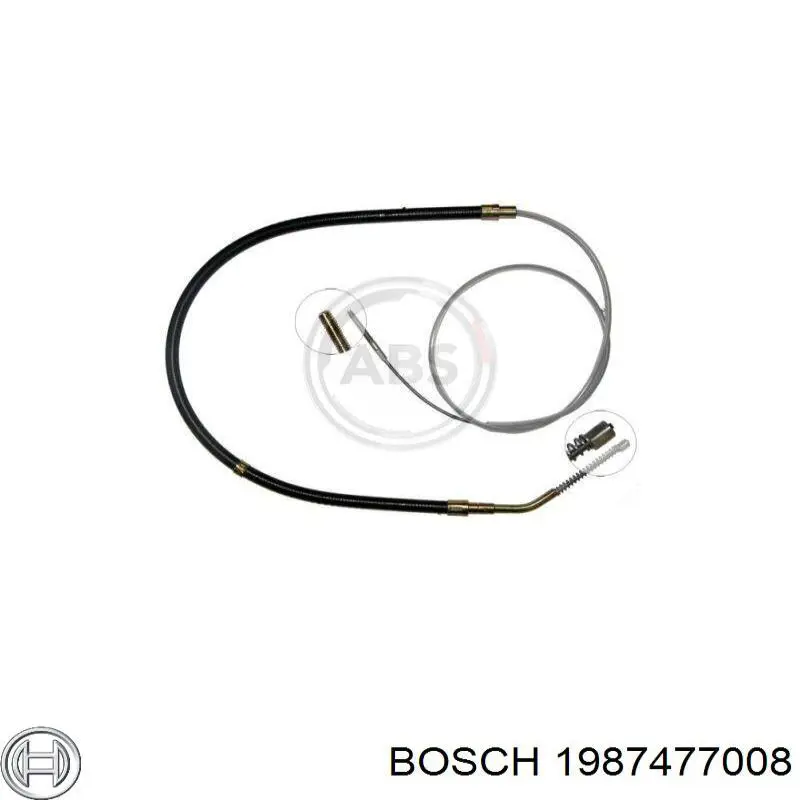 1987477008 Bosch Трос ручного тормоза задний правый/левый