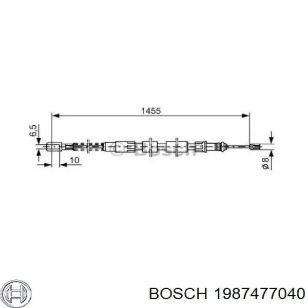 1987477040 Bosch трос ручного тормоза задний правый/левый