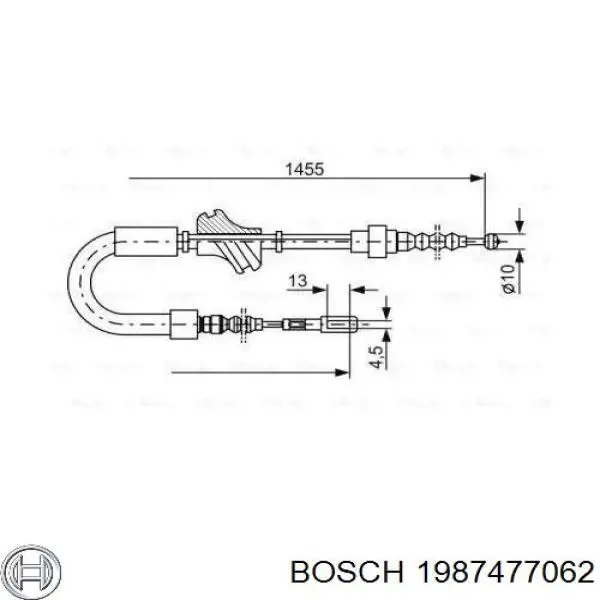 Задний трос ручника 1987477062 Bosch