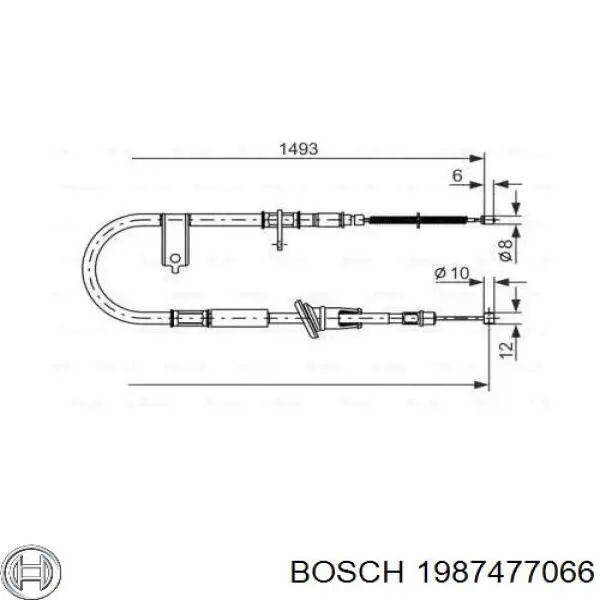 Трос ручника 1987477066 Bosch