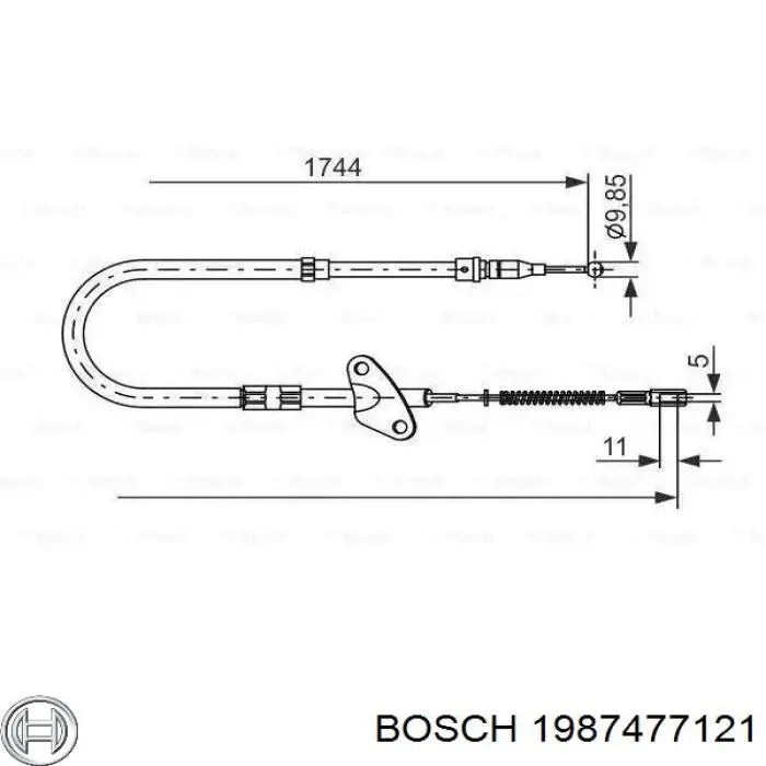 Задний правый трос ручника 1987477121 Bosch