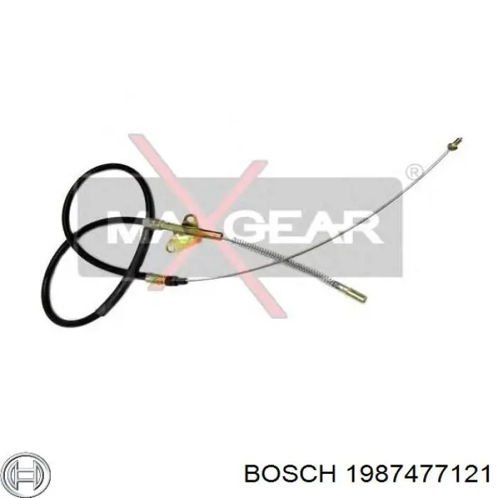 Купить 1987477121 Bosch Задний правый трос ручника