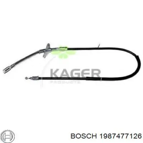 Cable de freno de mano trasero izquierdo 1987477126 Bosch