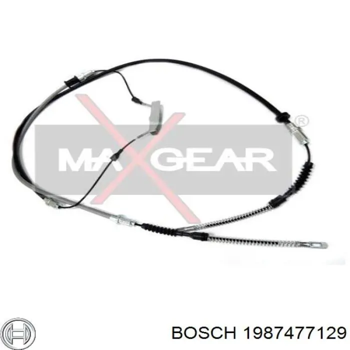 Cable de freno de mano trasero derecho/izquierdo 1987477129 Bosch