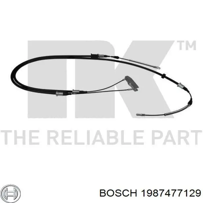 1987477129 Bosch Трос ручного тормоза задний правый/левый
