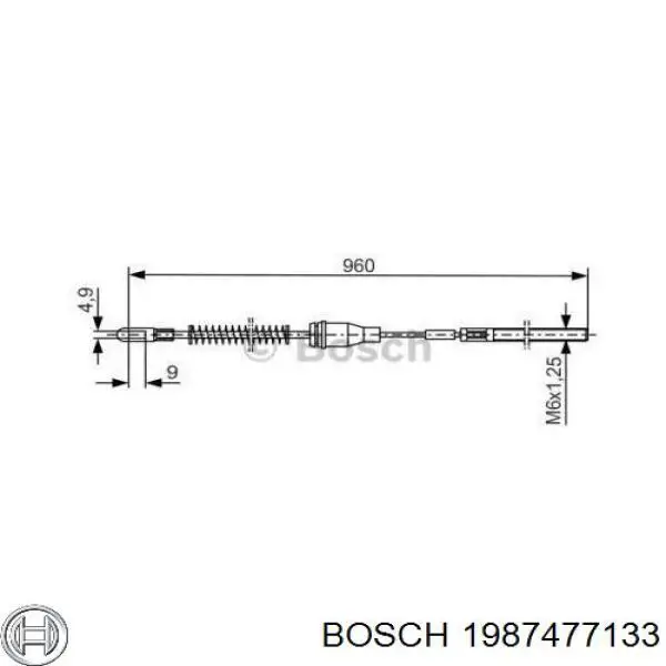 Трос ручника 1987477133 Bosch