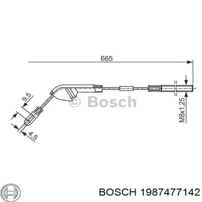 Трос ручника 1987477142 Bosch