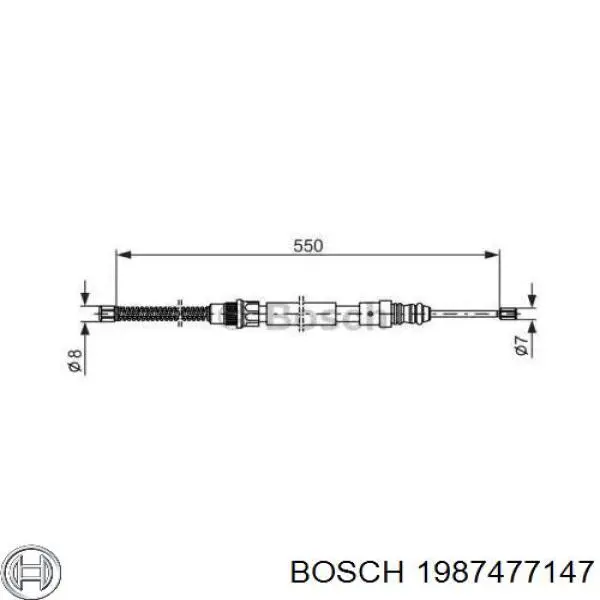 Задний правый трос ручника 1987477147 Bosch