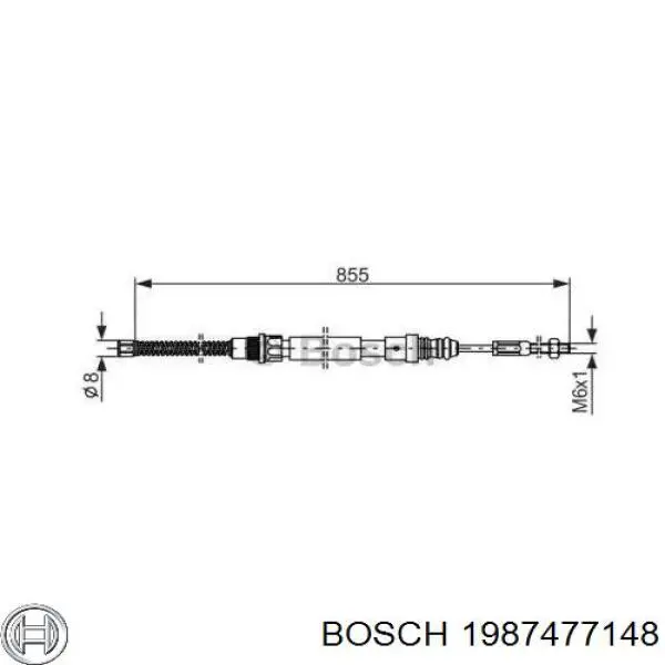 Трос ручника 1987477148 Bosch