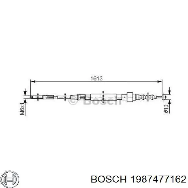 1987477162 Bosch трос ручного тормоза задний правый/левый