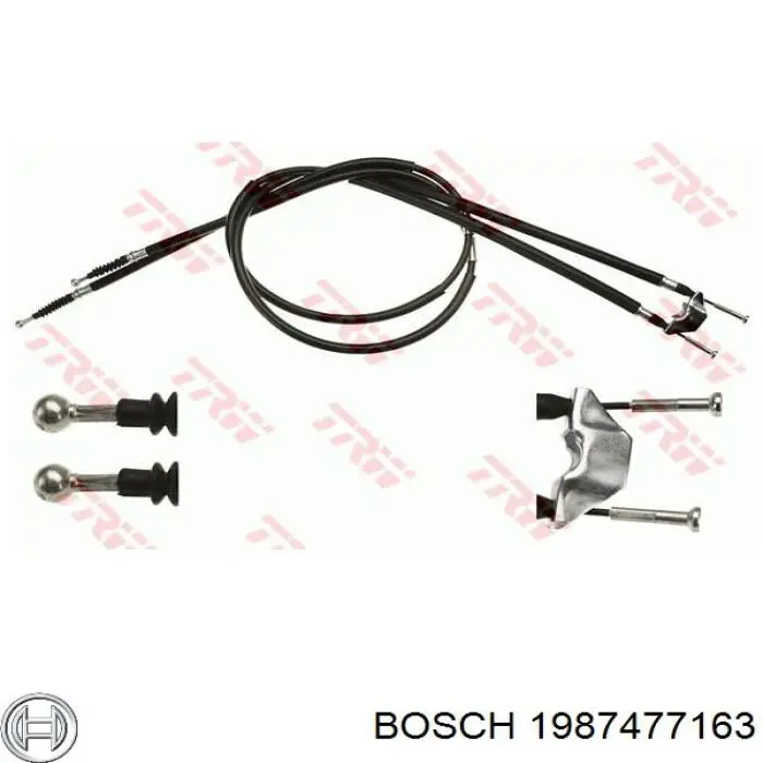 1987477163 Bosch Трос ручного тормоза задний правый/левый
