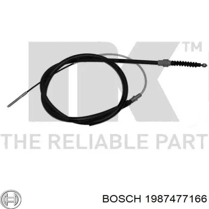1987477166 Bosch Трос ручного тормоза задний правый/левый