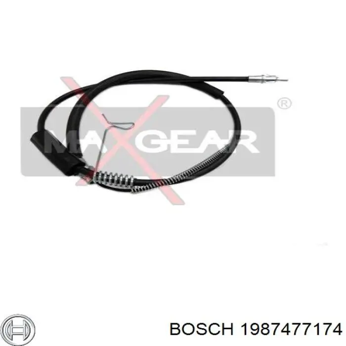 Трос ручника задний Bosch 1987477174