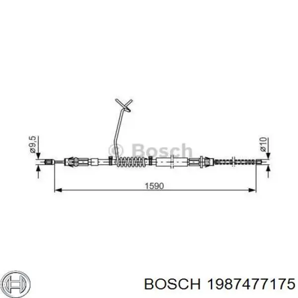 Трос ручника 1987477175 Bosch