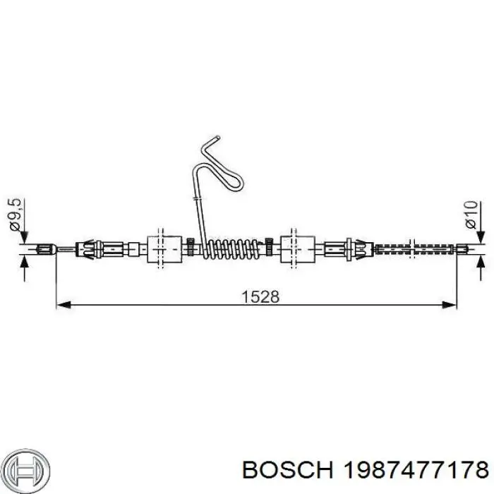 Трос ручника 1987477178 Bosch