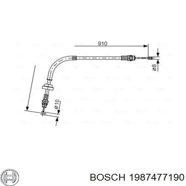 Передний трос ручника 1987477190 Bosch