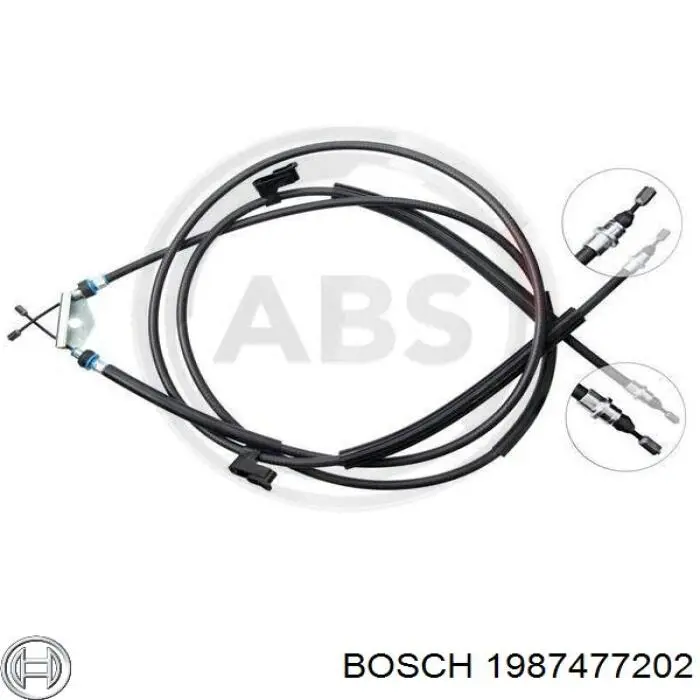 Задний трос ручника 1987477202 Bosch