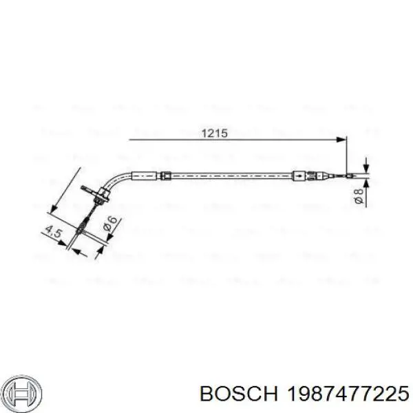 Задний правый трос ручника 1987477225 Bosch