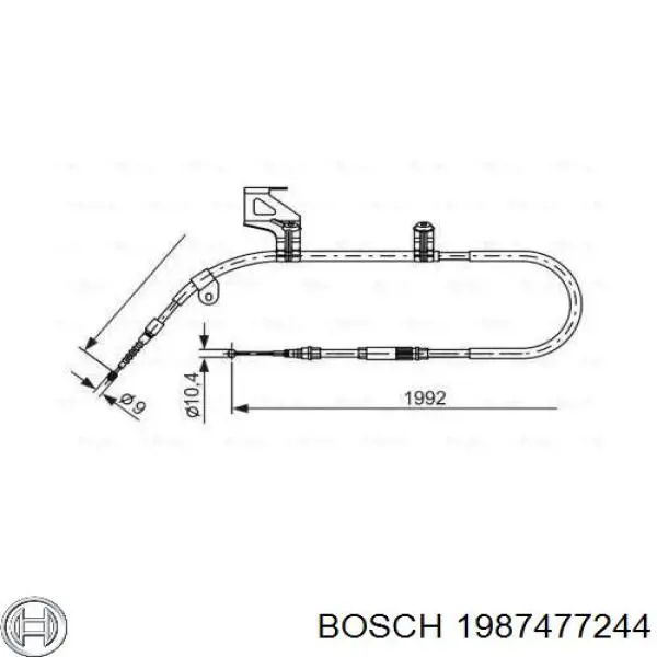 1987477244 Bosch Трос ручного тормоза