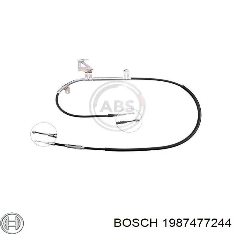 Трос ручного тормоза задний Bosch 1987477244 цена, от 30.41 USD