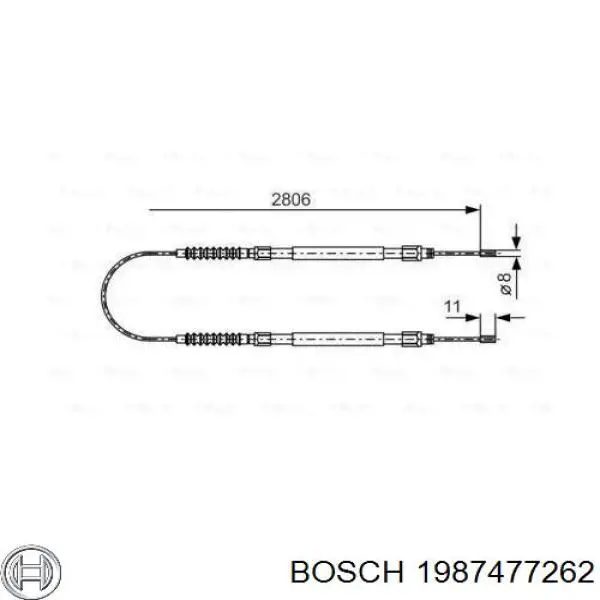 Задний трос ручника 1987477262 Bosch