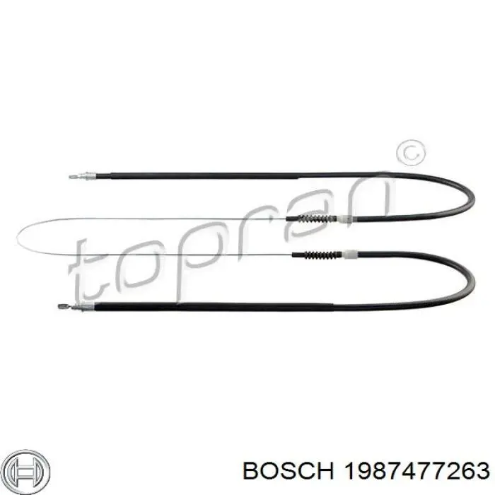Задний трос ручника Bosch 1987477263 цена, от 17.53 USD