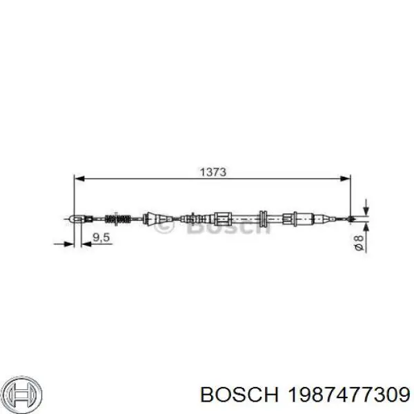 Трос ручника 1987477309 Bosch