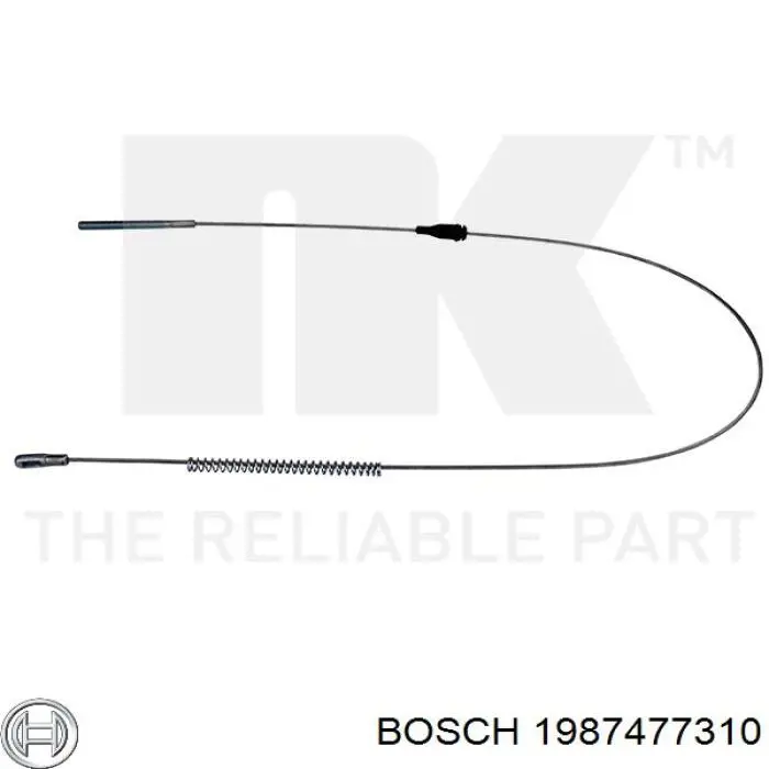 1987477310 Bosch Трос ручного тормоза задний, правый