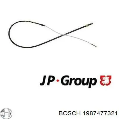 1987477321 Bosch Трос ручного тормоза задний правый/левый