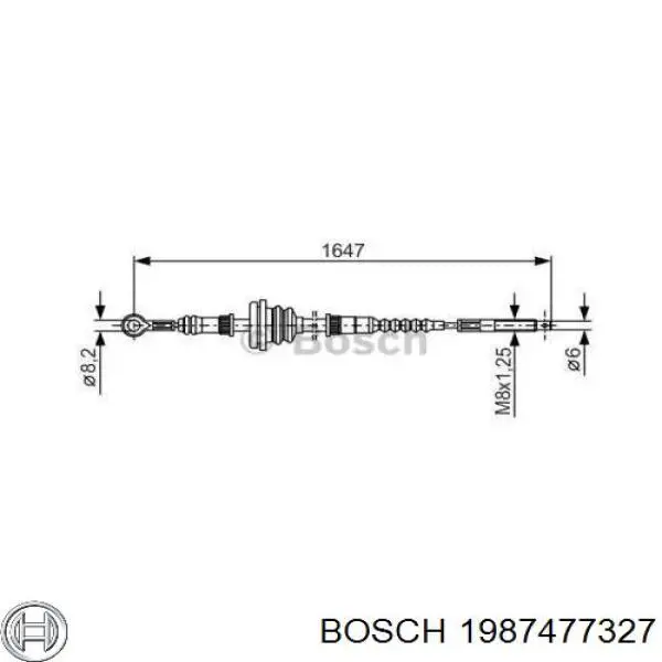 Передний трос ручника 1987477327 Bosch