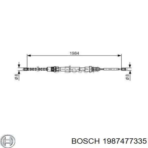 Трос ручника 1987477335 Bosch