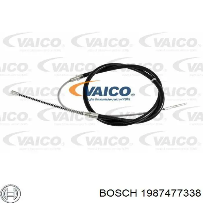 1987477338 Bosch Трос ручного тормоза задний правый/левый