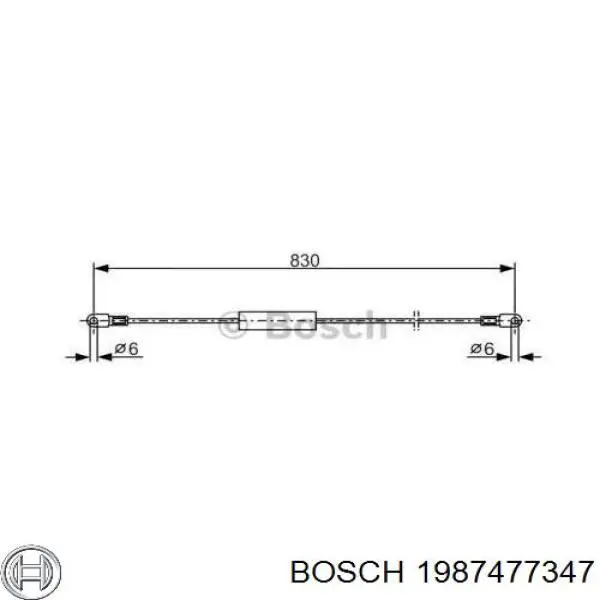 Задний правый трос ручника 1987477347 Bosch