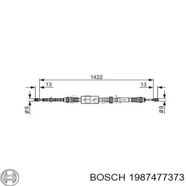 Задний трос ручника 1987477373 Bosch