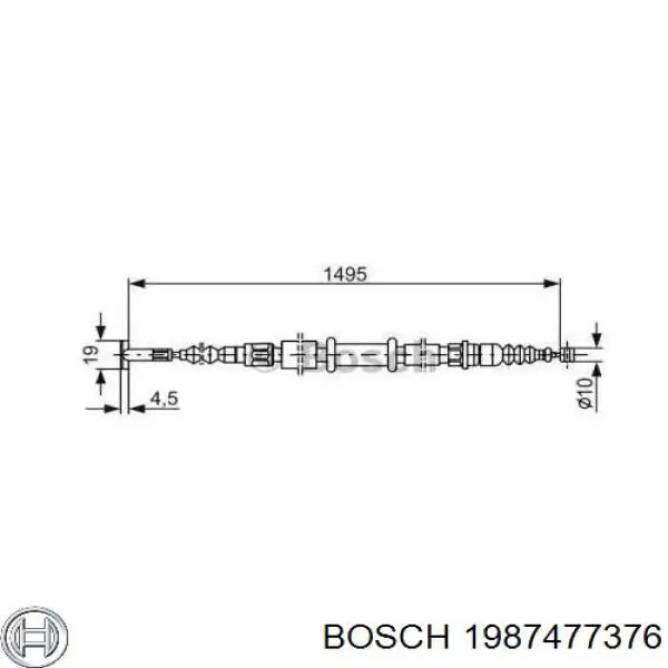 Трос ручника 1987477376 Bosch