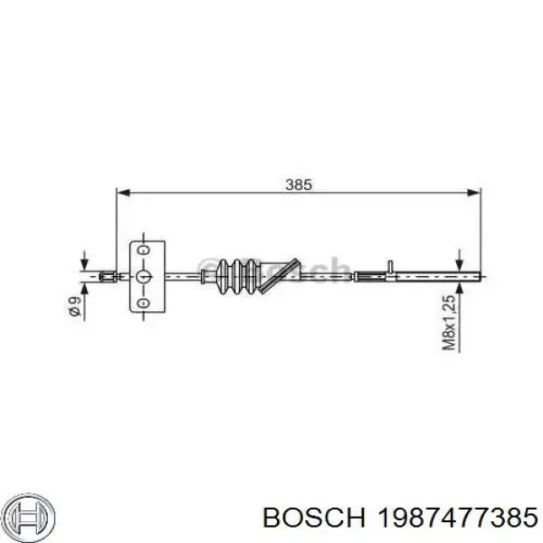 Передний трос ручника 1987477385 Bosch