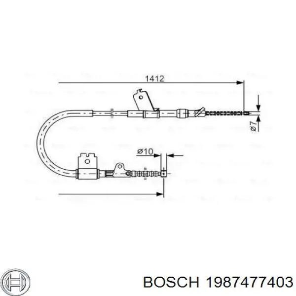 Трос ручника 1987477403 Bosch