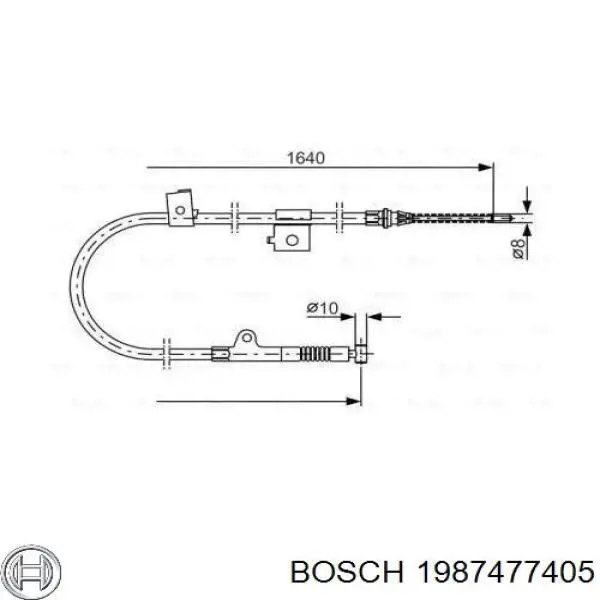 Трос ручника 1987477405 Bosch