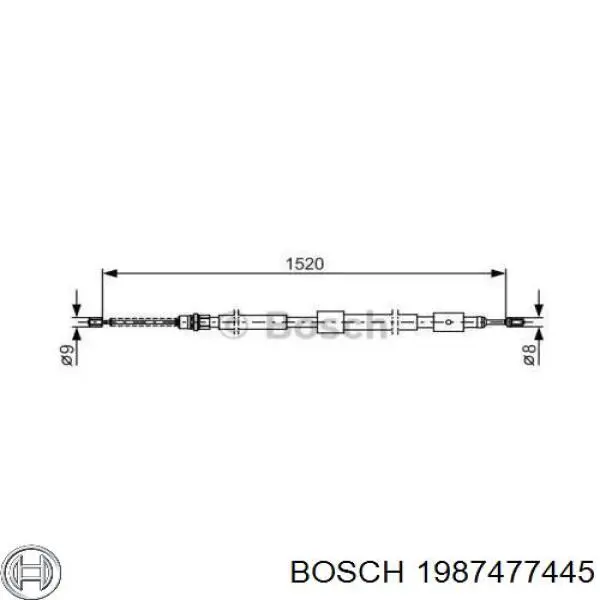 Трос ручника 1987477445 Bosch