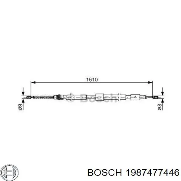 Трос ручника 1987477446 Bosch