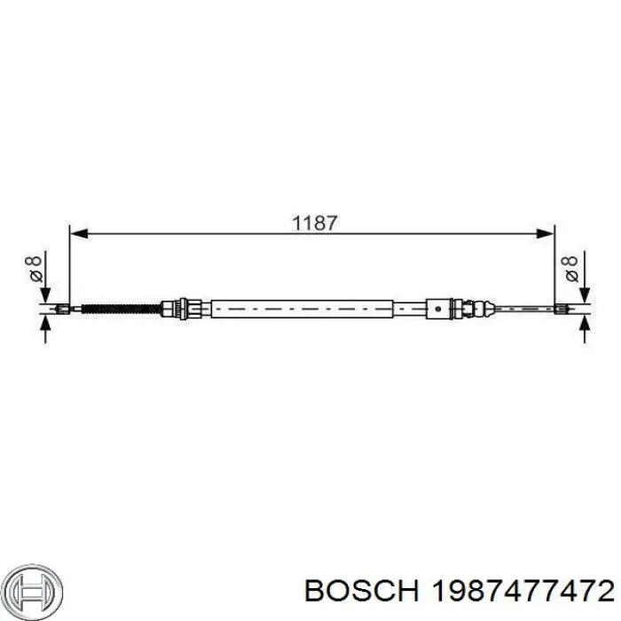 Задний трос ручника 1987477472 Bosch