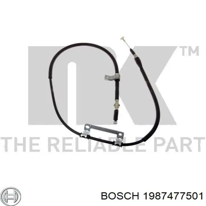 Cable de freno de mano trasero derecho 1987477501 Bosch
