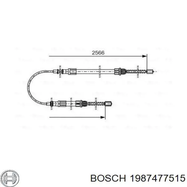 1987477515 Bosch трос ручного тормоза задний правый/левый