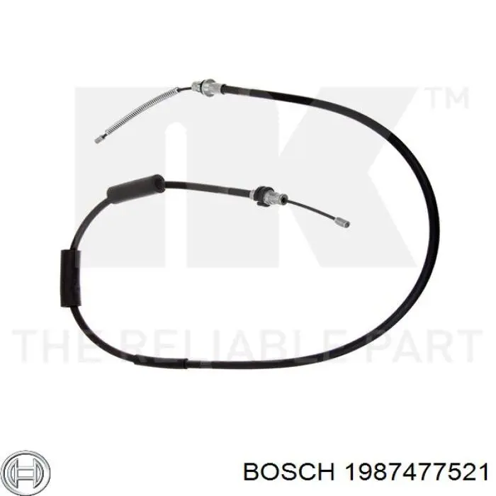 Cable de freno de mano trasero derecho/izquierdo 1987477521 Bosch