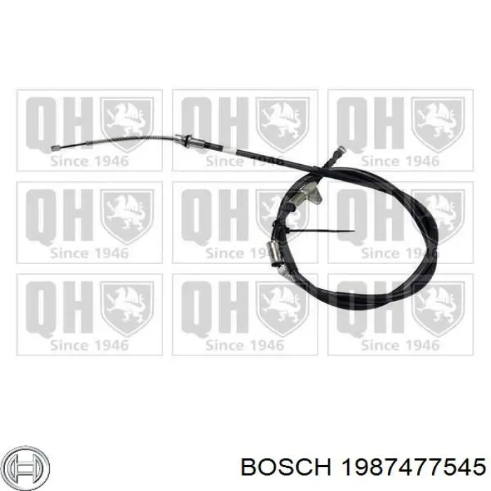 Купить 1987477545 Bosch Трос стояночного тормоза задний левый