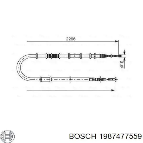 Трос ручника 1987477559 Bosch