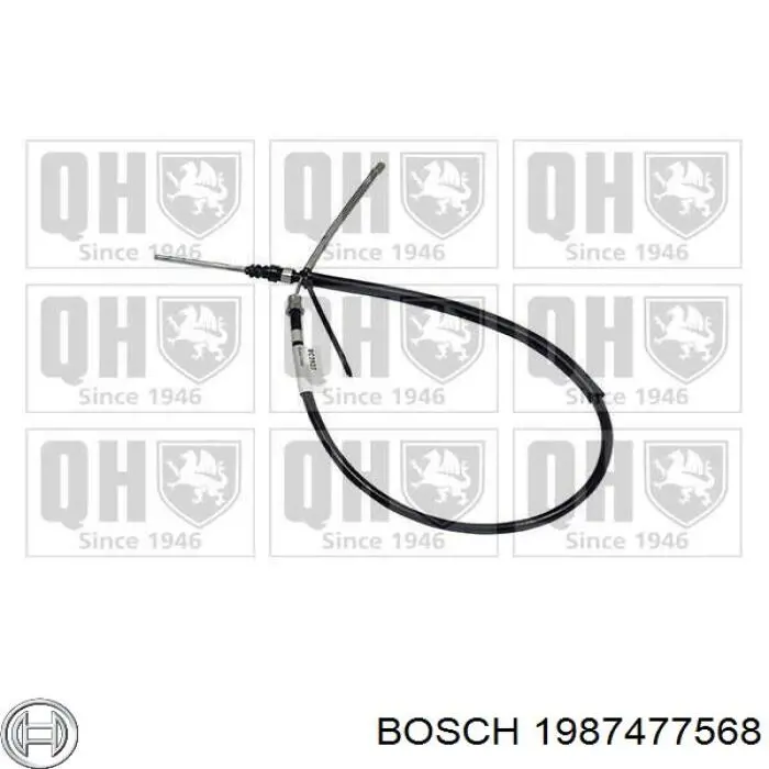 Трос ручника задний Bosch 1987477568