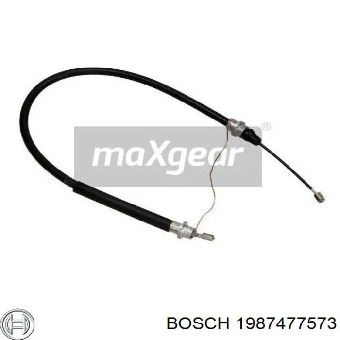 Трос стояночного тормоза задний правый Bosch 1987477573 цена, от 10.37 USD