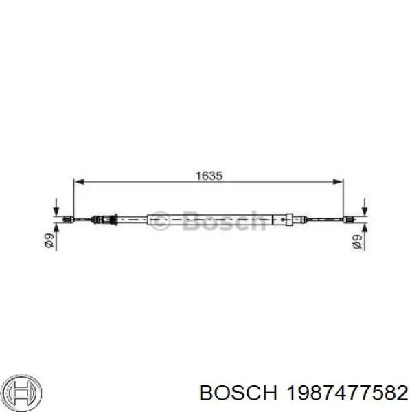 Трос ручника 1987477582 Bosch